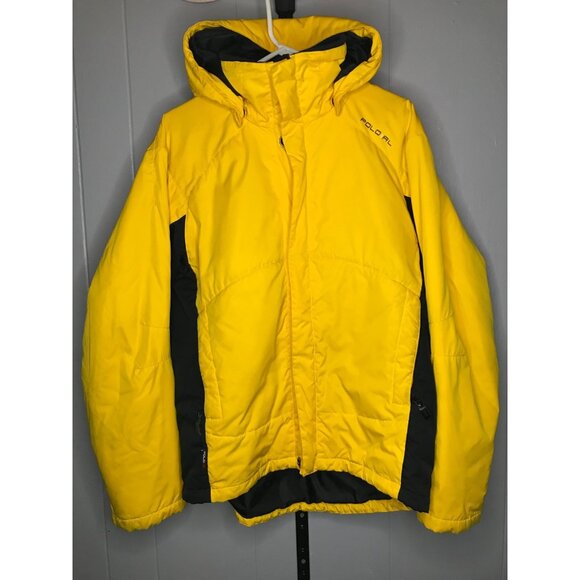 Vintage Polo Ralph Lauren Jacket Men M Yellow Performance Sport Tech Gear Gorp - Picture 1 of 8